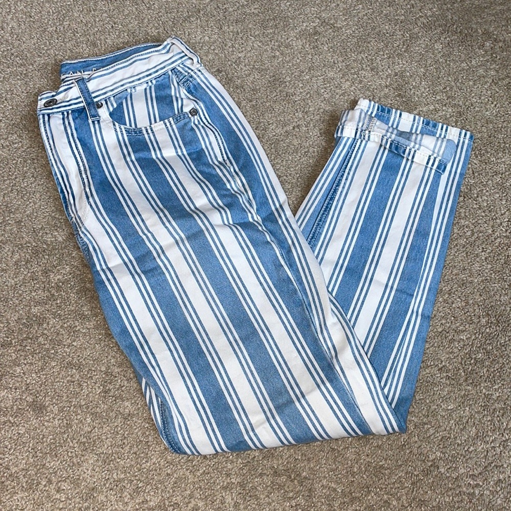 Striped mom jeans